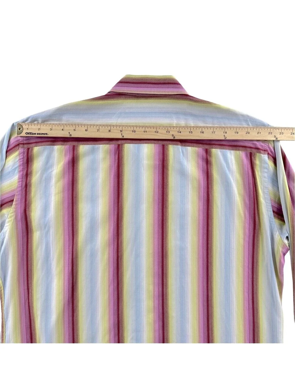 Robert Graham Multi-Color Stripe Embroidered Button Front Shirt 2XL